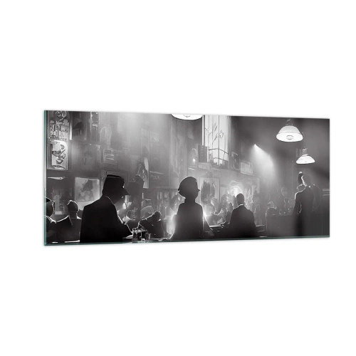 Glastavla - Bild på glas - I en jazzig stämning - 100x40 cm