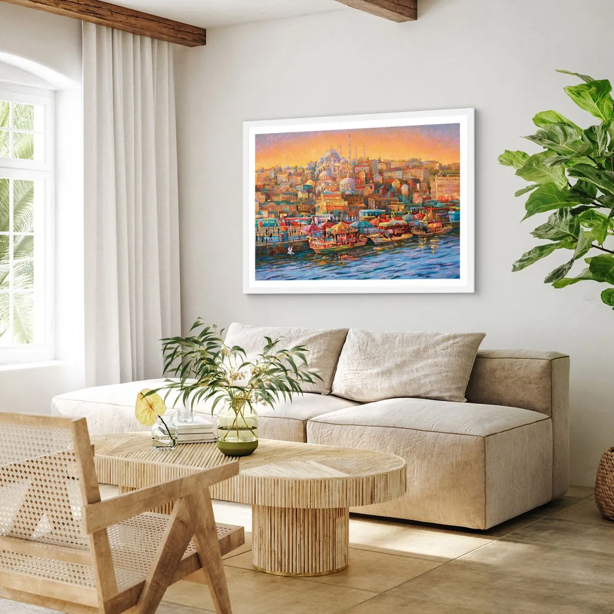 Affisch i vit ram - Istanbul-berättelse - 91x61 cm