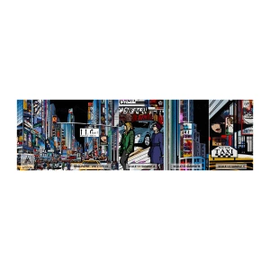 Provbit av fototapet Premium Sand - En natt som i serierna - Stad, Arkitektur, New York - 100x30 cm