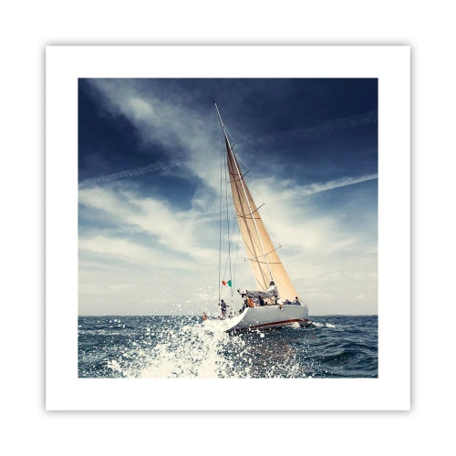 Affisch - De hinner inte ikapp oss! - 40x40 cm