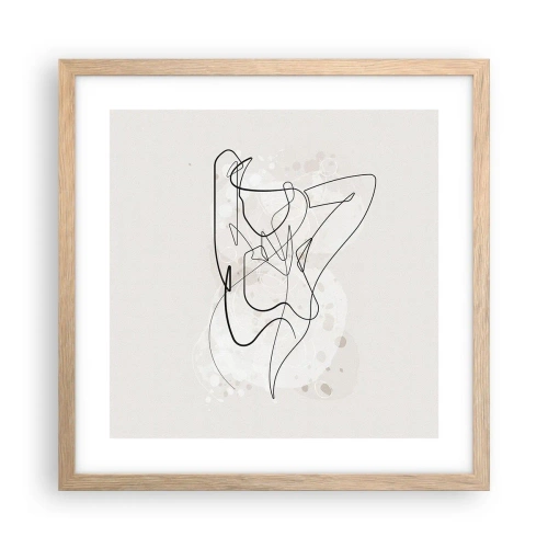 Affisch i ram av ljusek - Konsten att förföra - 40x40 cm