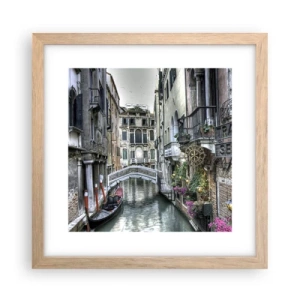 Affisch i ram av ljusek - Tyst begrundan sedan några sekel - 30x30 cm