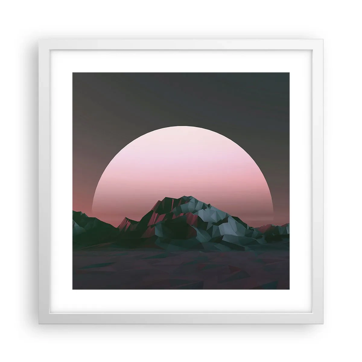 Affisch i vit ram - I den granliggande galaxen - 40x40 cm