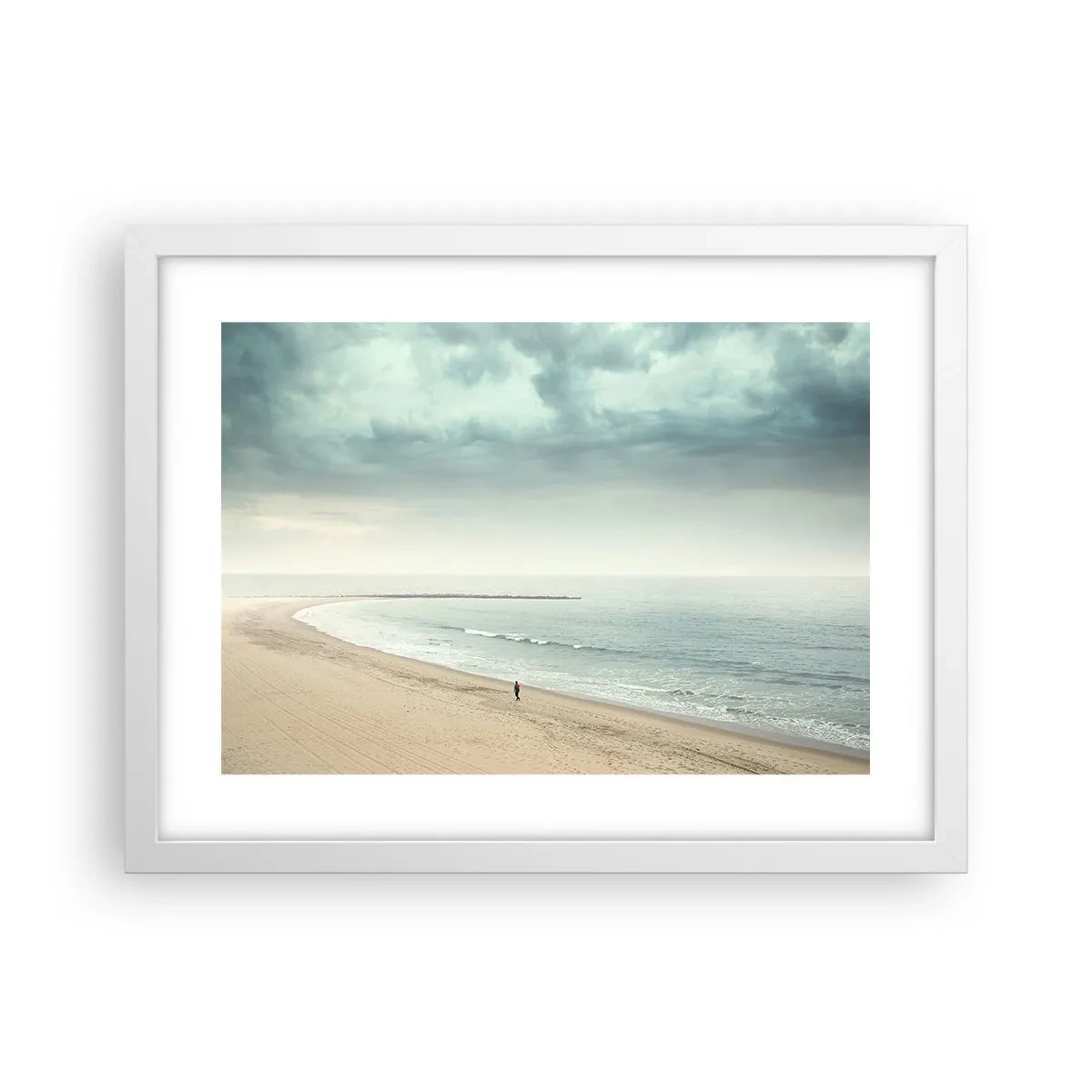 Affisch i vit ram - På jakt efter frid - 40x30 cm