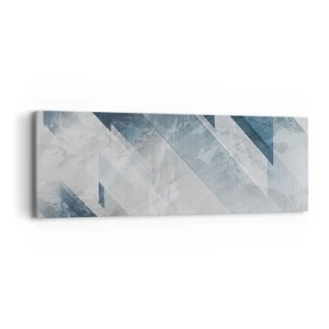 Canvastavla - Bild på duk - Tredimensionell komposition – gråhetens rörelse - 90x30 cm