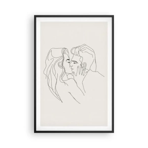 Affisch i svart ram - I kärlekens famn - 61x91 cm