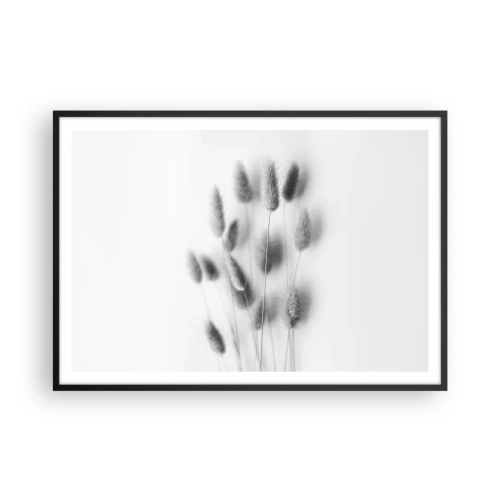 Affisch i svart ram - Fluffigt gräs - 100x70 cm