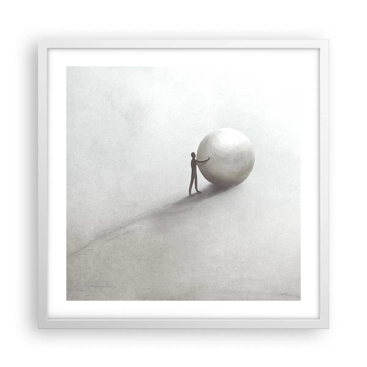 Affisch i vit ram - Livets spel - 50x50 cm