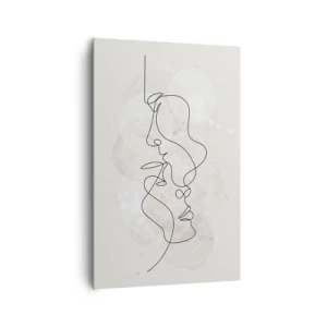 Canvastavla - Bild på duk - Tilltrasslade i famn - 80x120 cm