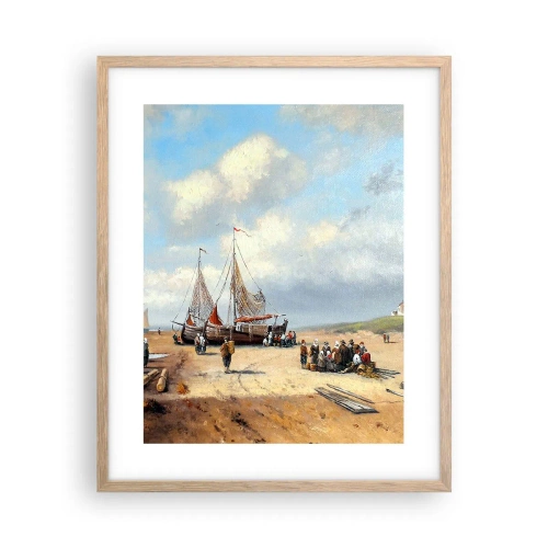 Affisch i ram av ljusek - Efter en lyckad fångst - 40x50 cm