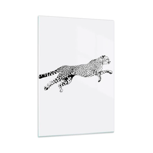 Glastavla - Bild på glas - Snabbast på jorden - 50x70 cm