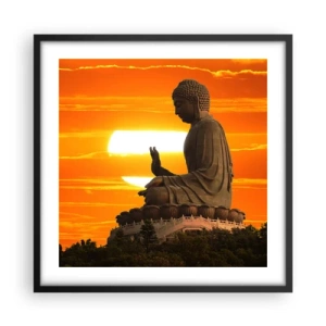 Affisch i svart ram - Utan rädsla för världen - 50x50 cm