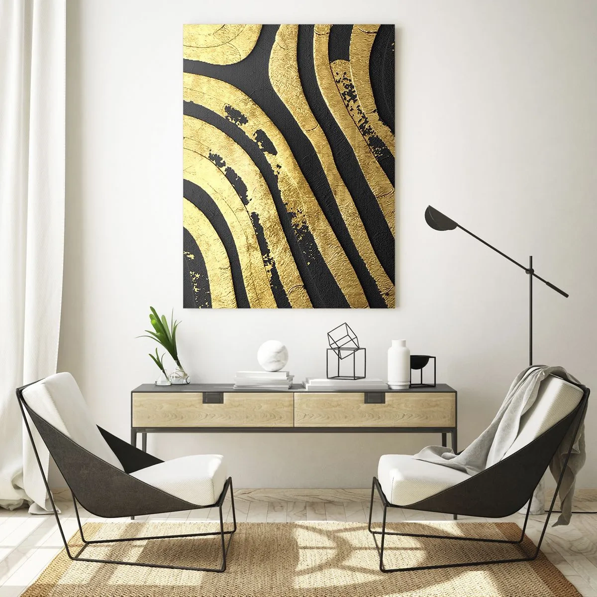 Glastavla - Bild på glas - Allt flyter - 50x70 cm