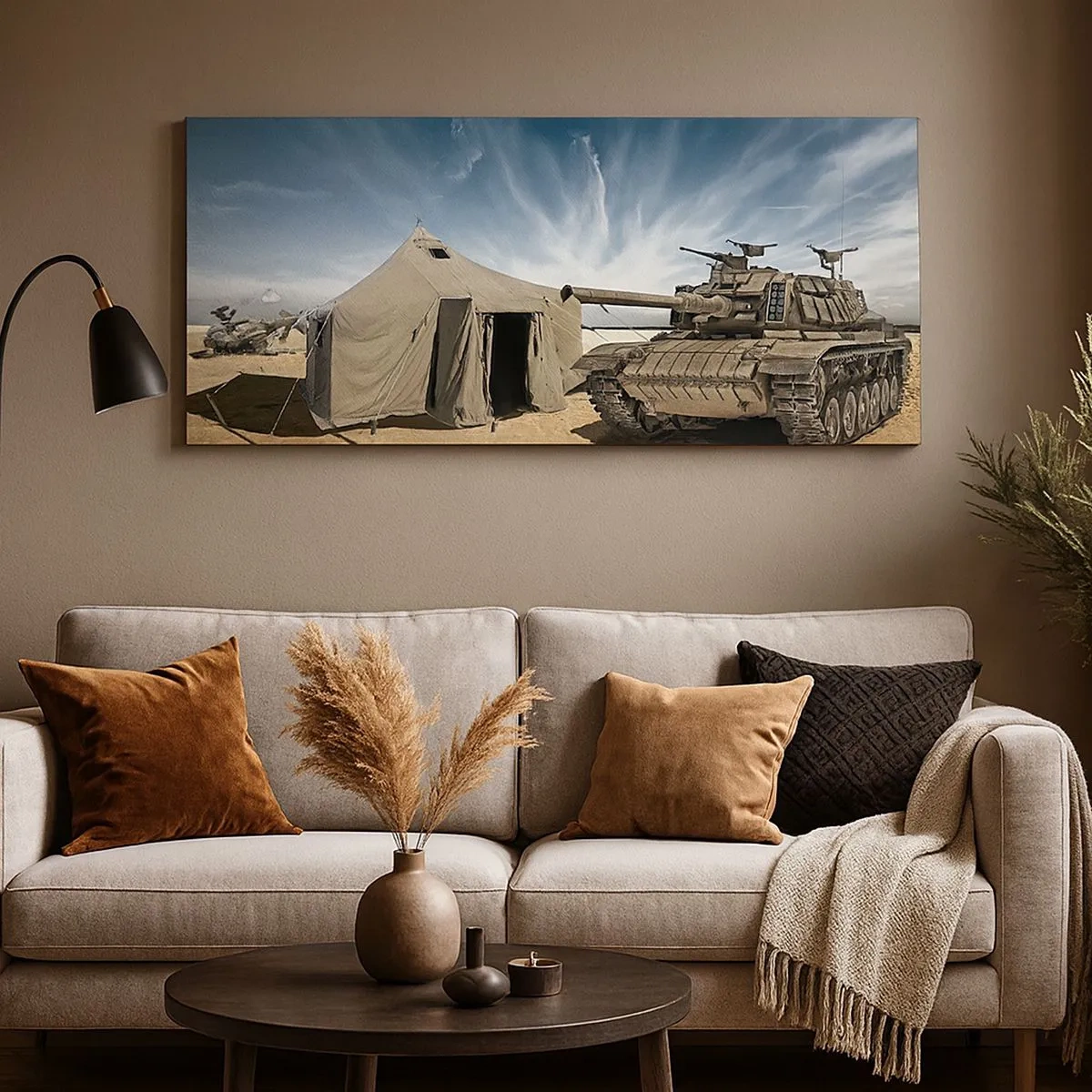 Canvastavla - Bild på duk - Militär dröm - 100x40 cm