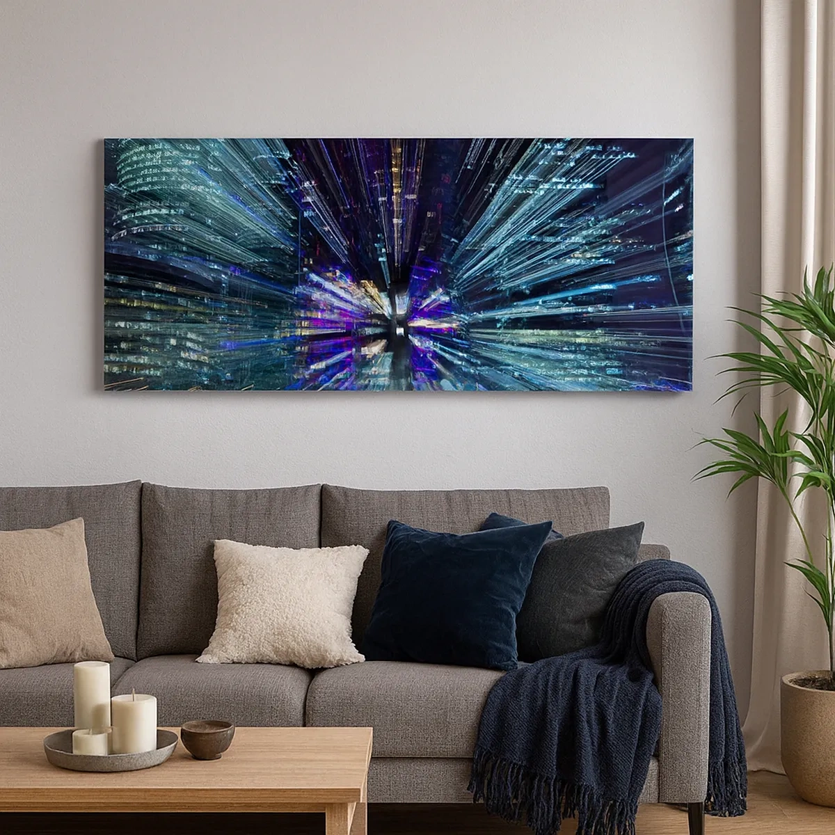 Canvastavla - Bild på duk - Övergång till hyperrymden - 30x30 cm