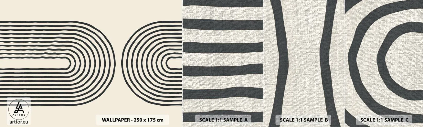 Provbit av fototapet Premium Canvas - Om en stund... - Abstraktion, Grafik, Bit - 100x30 cm