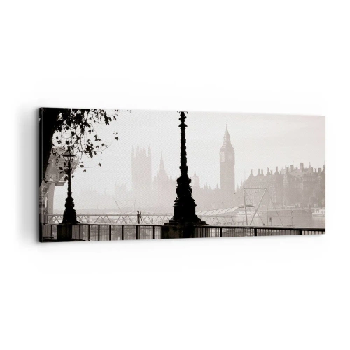 Canvastavla - Bild på duk - Morgon i London - 100x40 cm