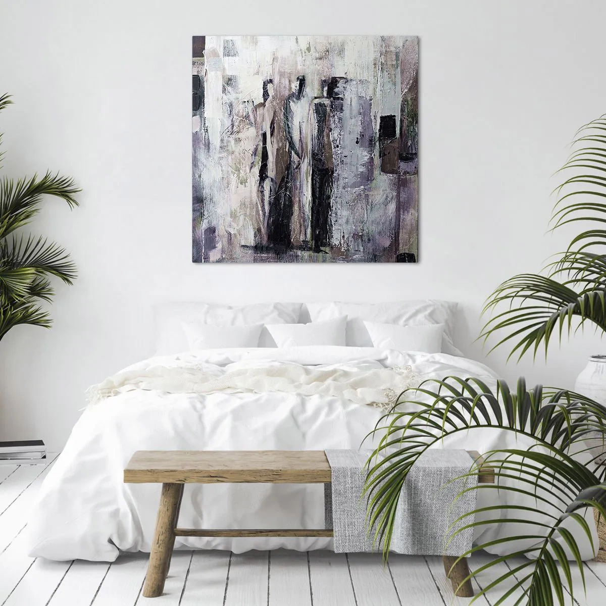 Canvastavla - Bild på duk - De mystiska tre - 70x70 cm