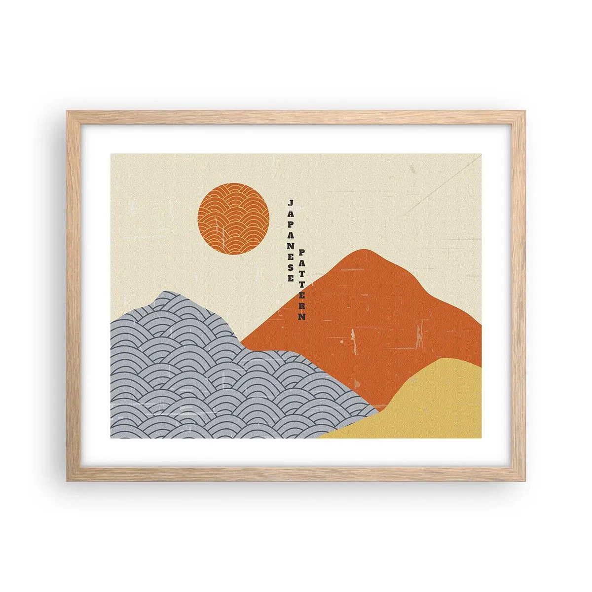Affisch i ram av ljusek - I den japanska andan - 50x40 cm