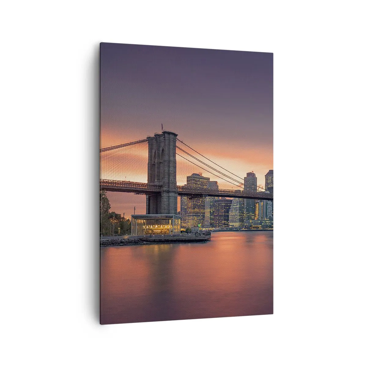 Canvastavla - Bild på duk - Doppad i lila tystnad - 70x100 cm