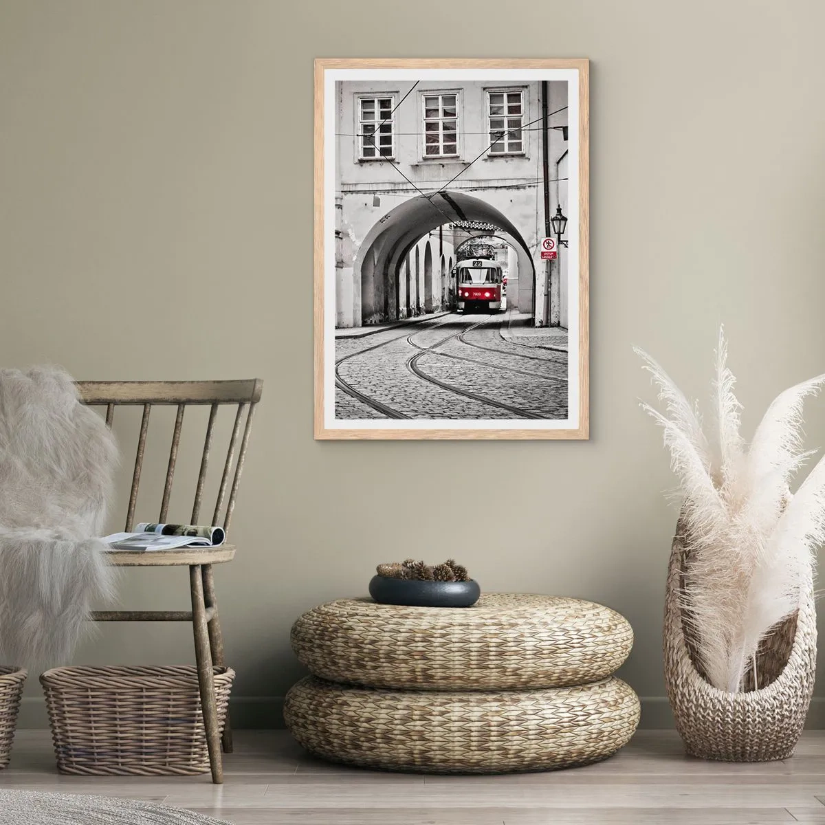 Affisch i ram av ljusek - Genom stadens labyrint - 40x50 cm