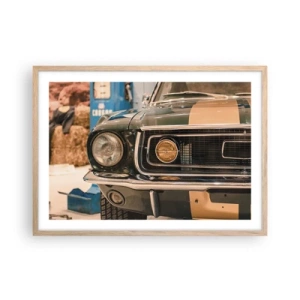 Affisch i ram av ljusek - Ett möte med legenden - 70x50 cm