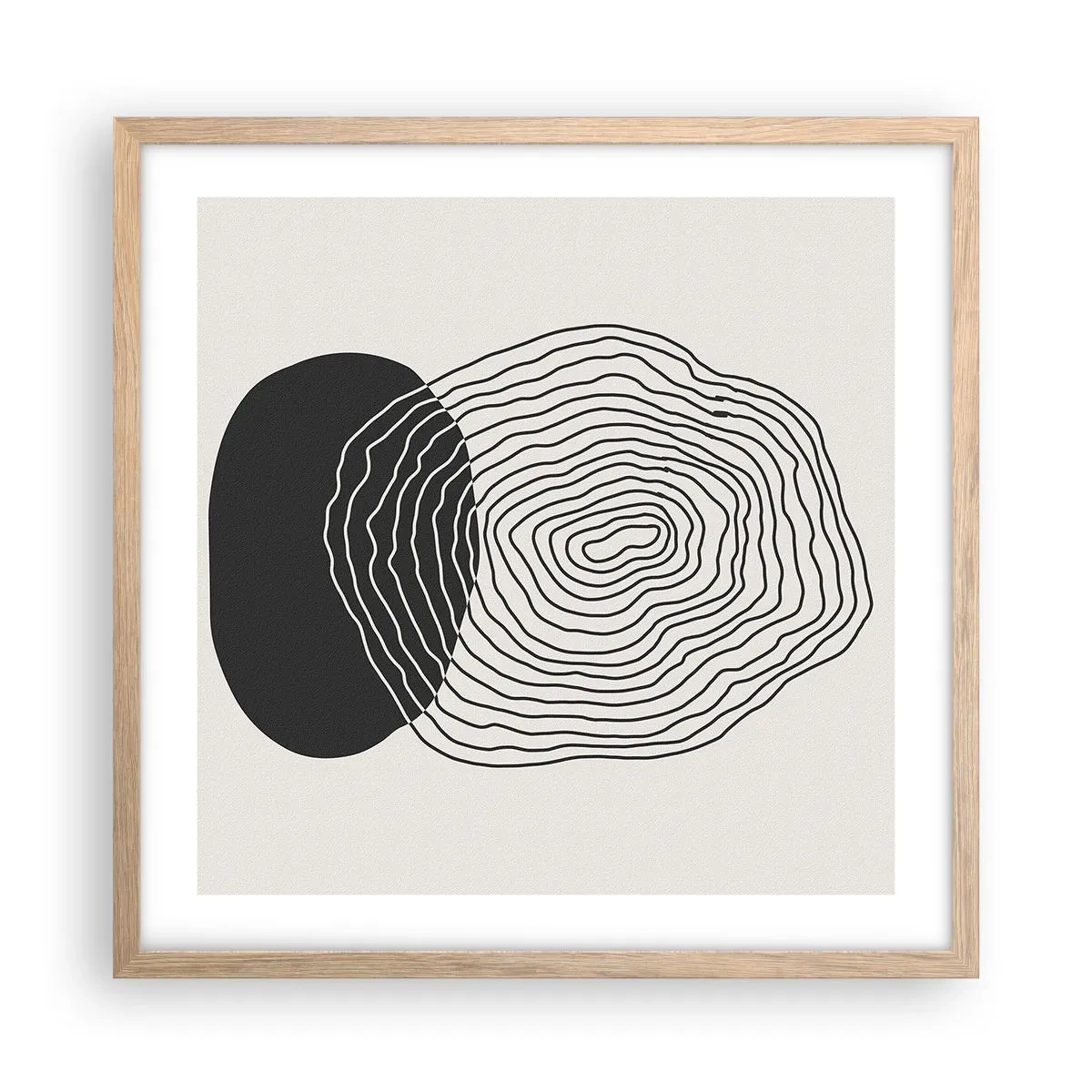 Affisch i ram av ljusek - Varaktighet och vibration - 50x50 cm