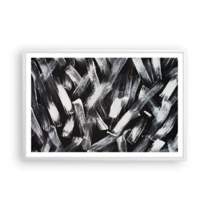Affisch i vit ram - Abstraktion i industriell anda - 91x61 cm