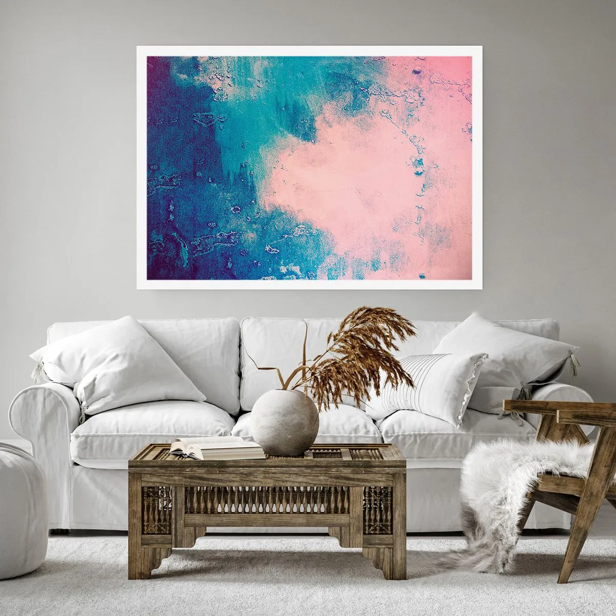 Affisch - Blåa famnar - 70x50 cm