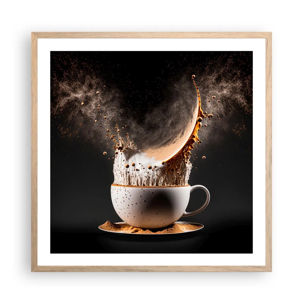 Affisch i ram av ljusek - Smakexplosion - 60x60 cm