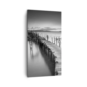 Canvastavla - Bild på duk - Den glömda strandens ro - 45x80 cm