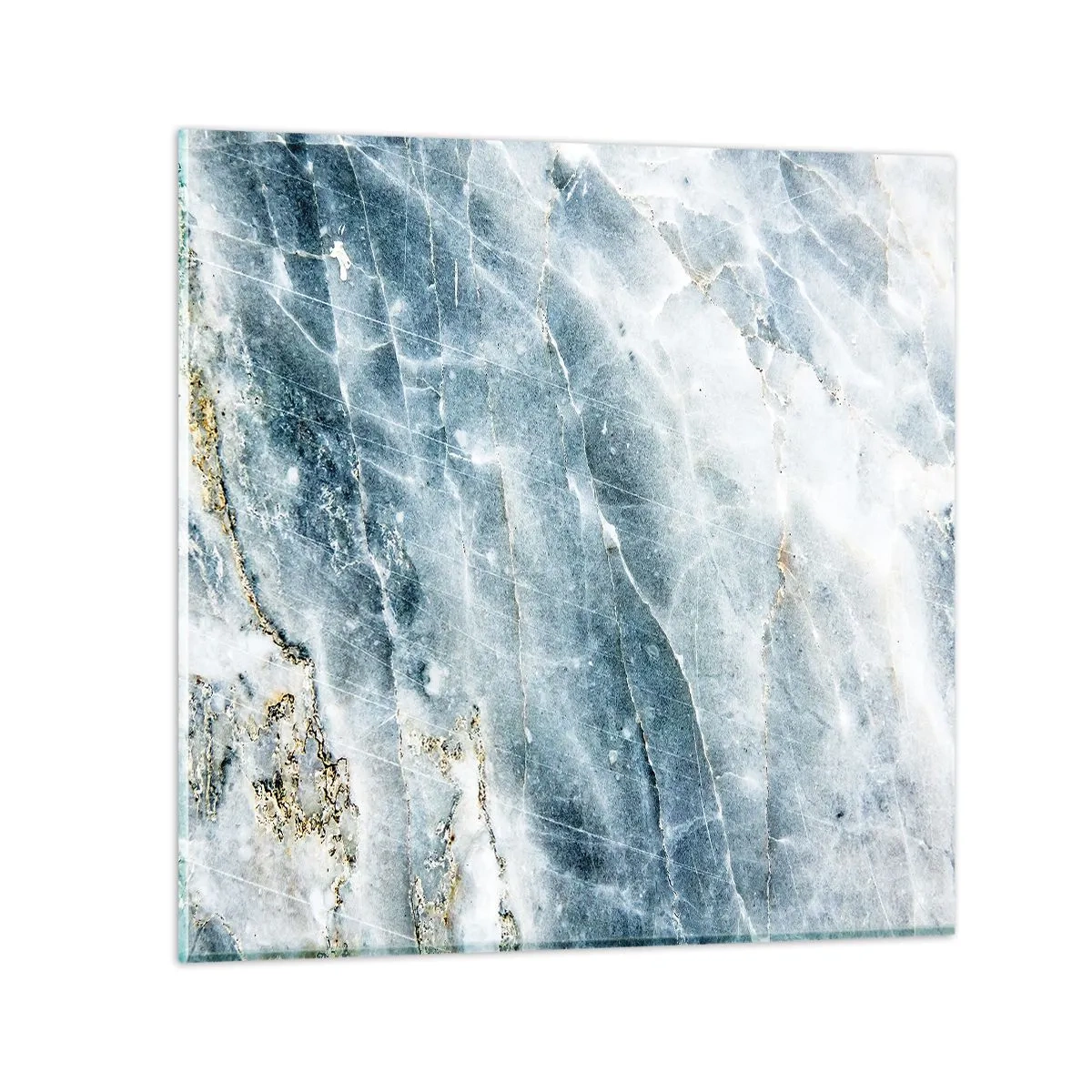 Glastavla - Bild på glas - Isvärld - 40x40 cm