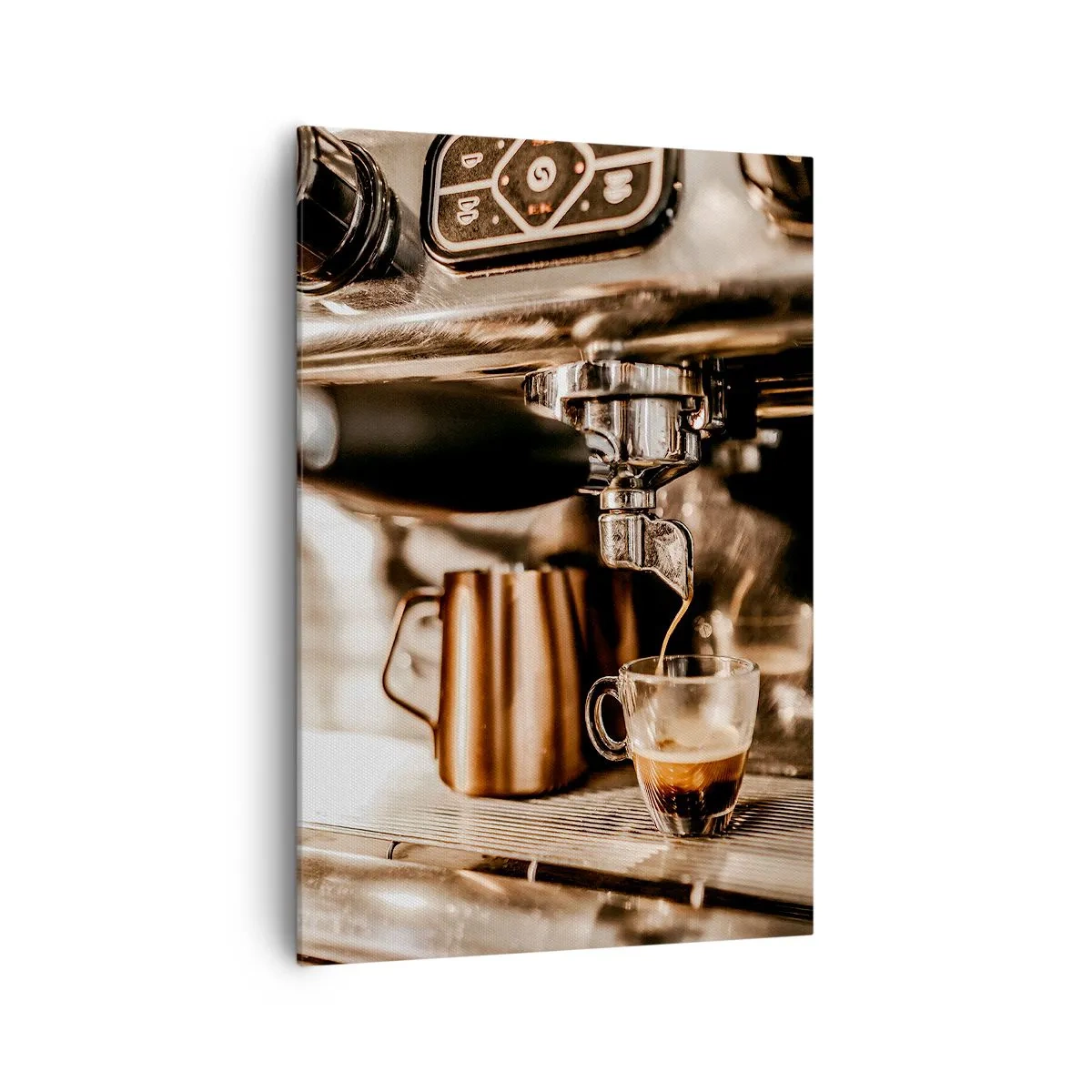 Canvastavla - Bild på duk - Kaffets glans - 70x100 cm