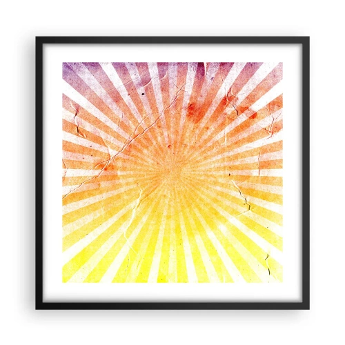 Affisch i svart ram - Solupp- och nedgångar - 50x50 cm