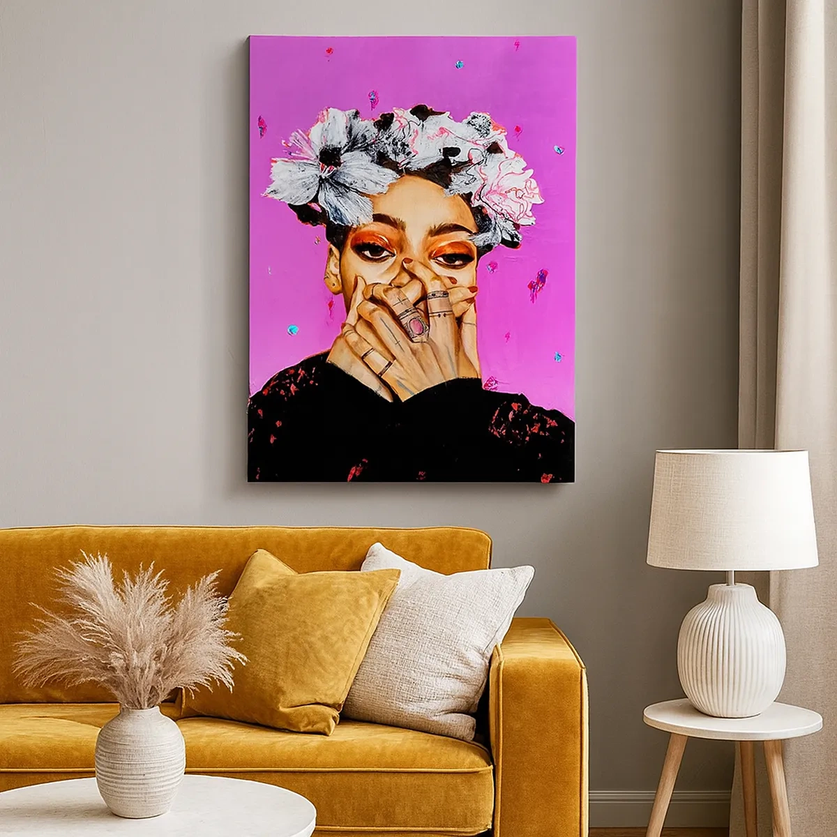 Canvastavla - Bild på duk - Lite galen - 50x70 cm