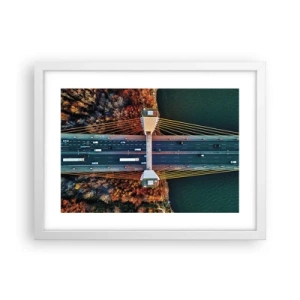 Affisch i vit ram - Bortom vatten, bortom skog - 40x30 cm