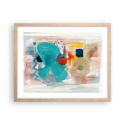 Affisch i ram av ljusek - Ett färgglatt spel - 50x40 cm