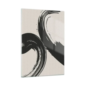 Glastavla - Bild på glas - Svepande och cirkulärt - 50x70 cm