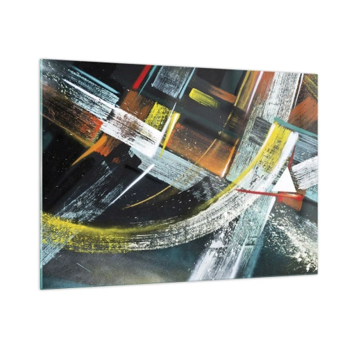 Glastavla - Bild på glas - Rörelsens energi - 100x70 cm