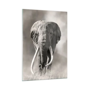 Glastavla - Bild på glas - Afrikansk patriark - 50x70 cm