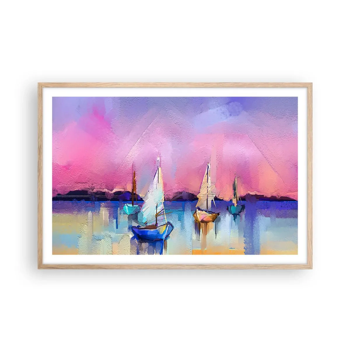 Affisch i ram av ljusek - Riktning: öppet vatten - 91x61 cm