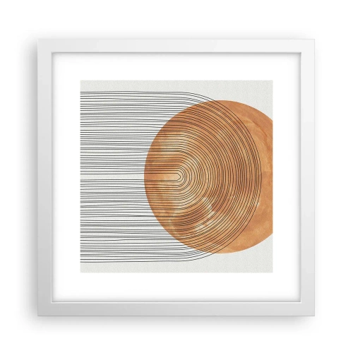 Affisch i vit ram - En solig komposition - 30x30 cm