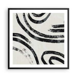 Affisch i svart ram - Halvstoppad - 60x60 cm