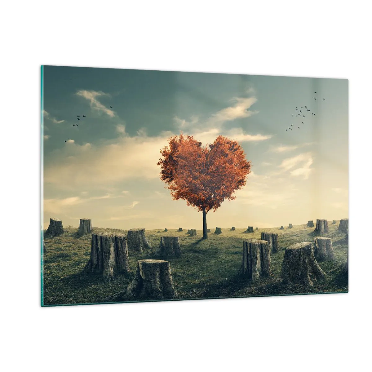 Glastavla - Bild på glas - Det finns fortfarande hopp - 120x80 cm