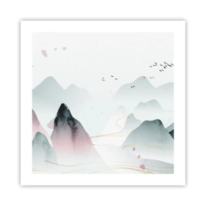 Affisch - Över topparna - 50x50 cm