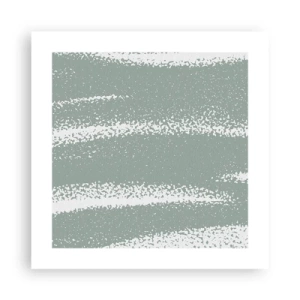 Affisch - Abstraktion i vinterstämning - 40x40 cm