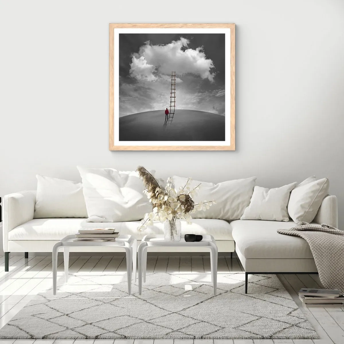 Affisch i ram av ljusek - Allt är möjligt - 30x30 cm