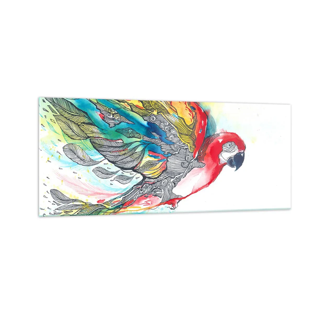 Glastavla - Bild på glas - Lev färgglatt - 100x40 cm