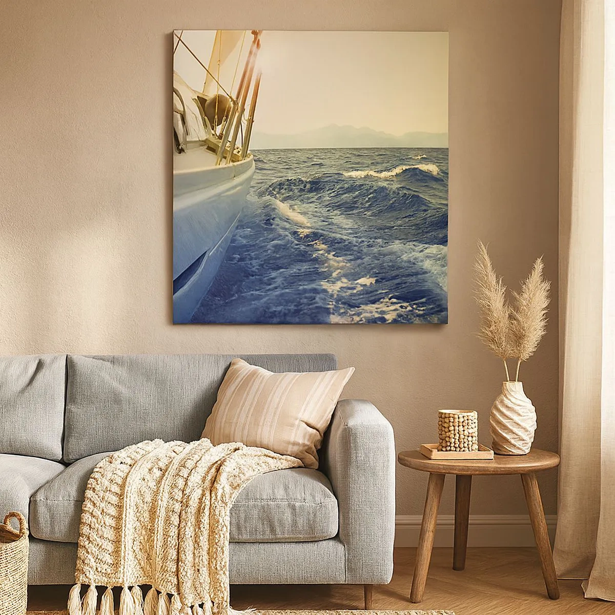 Canvastavla - Bild på duk - Mot äventyret - 30x30 cm