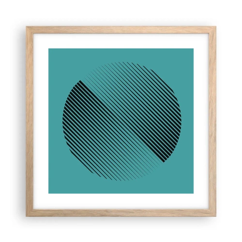 Affisch i ram av ljusek - Cirkeln - en geometrisk variation - 40x40 cm